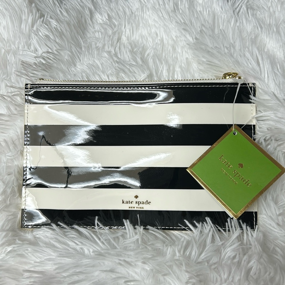 NWT Kate Spade Pencil Pouch Black and White